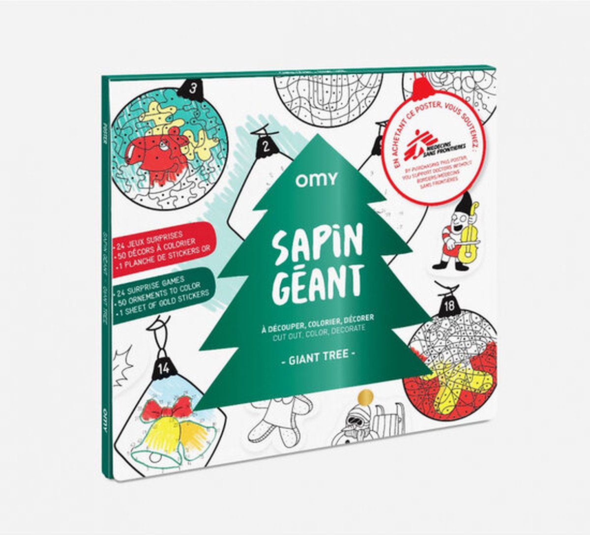 Gigantische kleurposter Kerstboom – OMY – 100 x 70 cm