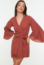 V Robe droite à manches Bell pour femme