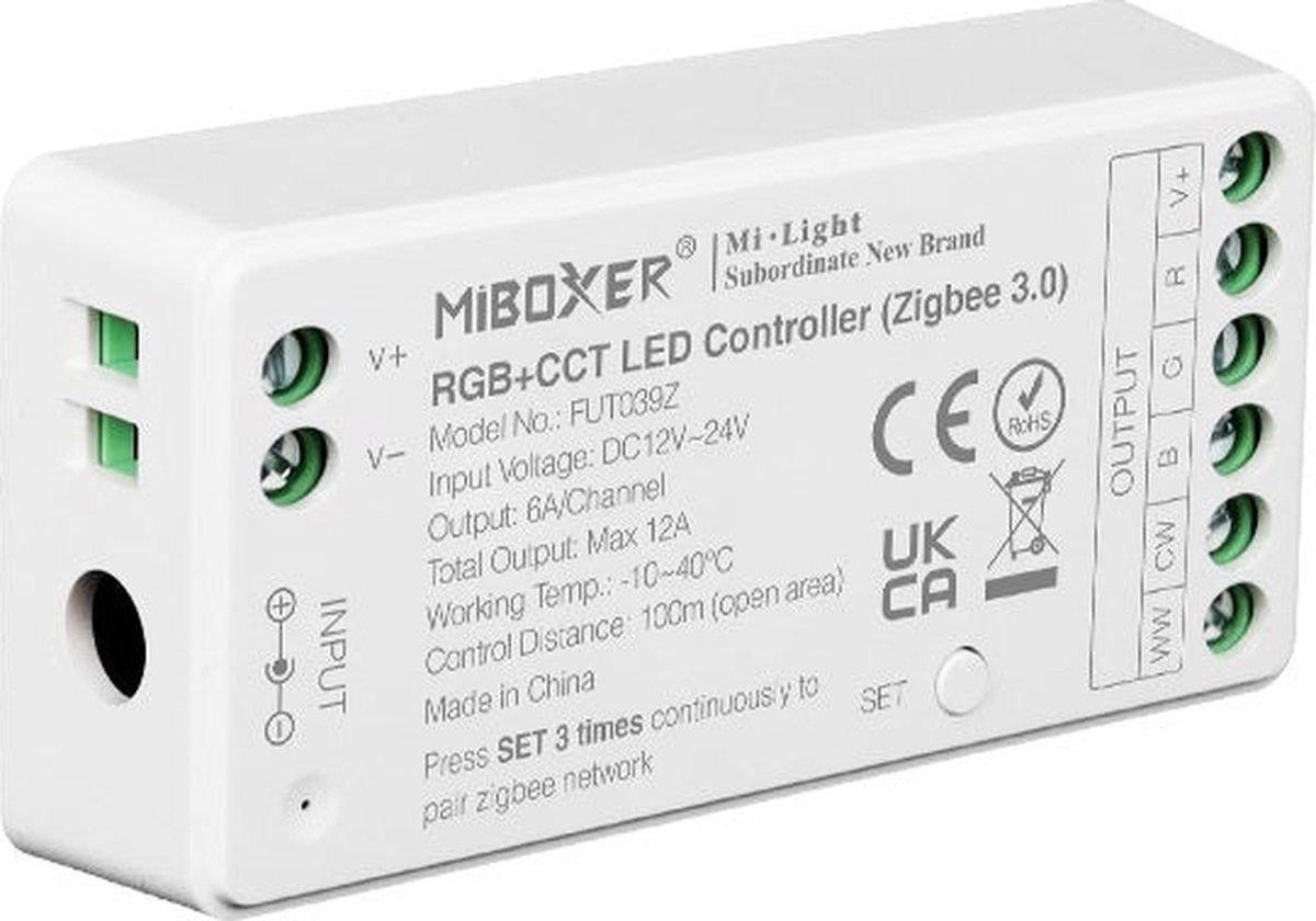 Miboxer FUT039Z RGB+CCT LED Controller (Zigbee 3.0)