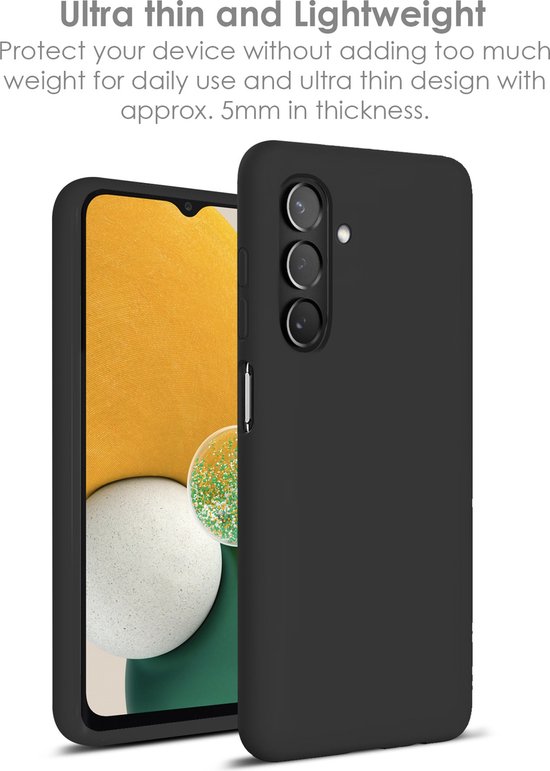 Coque Samsung A04S silicone Liquid Nano coque soft Zwart - Samsung Galaxy A04s / Samsung A13 5G Coque silicone couleur - A04s Protège écran pack de 2