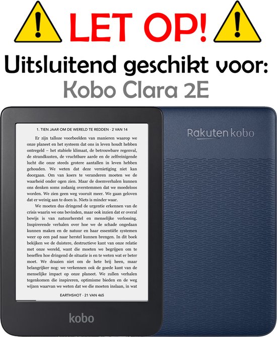 Hoesje Geschikt voor Kobo Clara 2E Hoes Bescherm Hoesje Case Sleep Cover - Hoes Geschikt voor Kobo Clara 2E Hoesje - Galaxy van Hoesje  — afbeelding 2