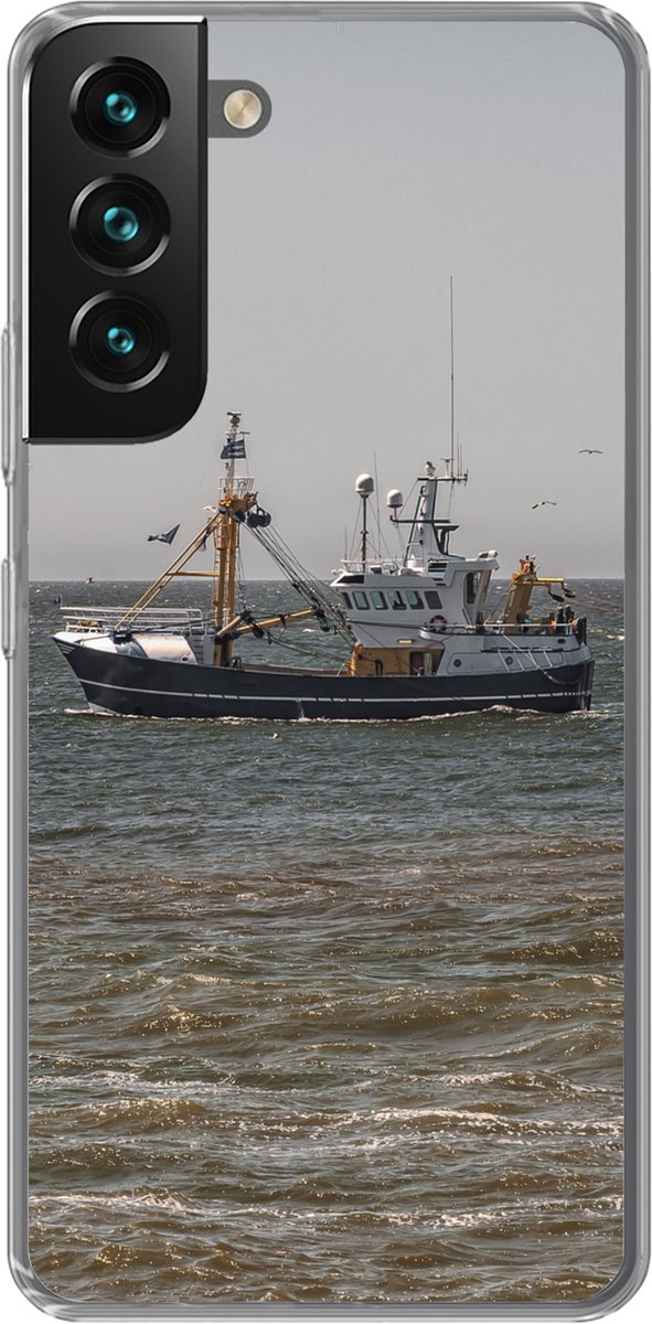 Telefoonhoesje Geschikt voor Samsung Galaxy S22 Plus hoesje - Noordzee - Vissersboot - Water - Siliconen Telefoonhoesje Telefoonhoesje