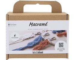 Creativ Company macramé knutselset sleutelhanger DIY pakket.