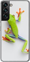 Geschikt voor Samsung Galaxy S22 Plus hoesje - Kikker - Dieren - Groen - Siliconen Telefoonhoesje