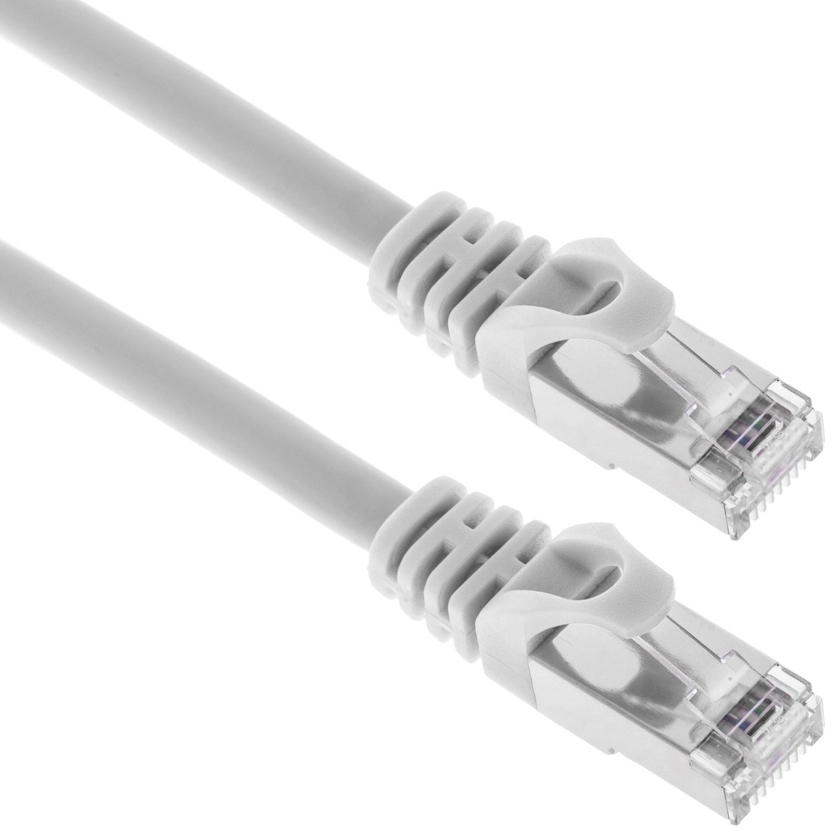 BeMatik - Ethernet netwerkkabel LAN FTP RJ45 Cat.6a wit 10m