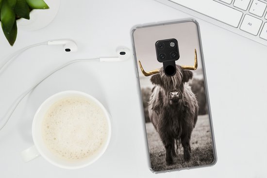 Coque Huawei P40 Lite - Highlander écossais - Or - Cornes - Coque de téléphone en Siliconen