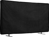 kwmobile stoffen beschermhoes voor TV - geschikt voor 75" TV - Afdekhoes van linnen - In zwart