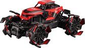 Monster Truck Explosive Wheels Stunt Car  Vehicle -  2 Batterijen - rood