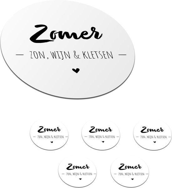 Set van 6 onderzetters met kattenmotief, schattige onderzetters voor glazen, hittebestendig en antislip, voor op tafel