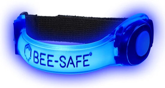 Led Armband batterijen | BEE SAFE blauw | hardloop verlichting | sportarmband