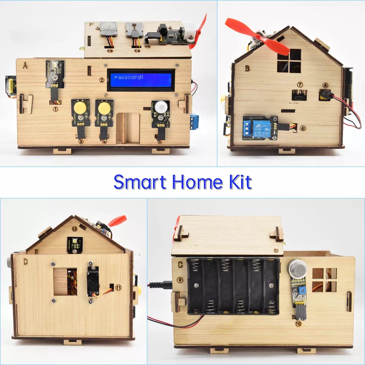 Keyestudio Smart Home Kit voor Arduino met vernieuwd “PLUS” moederbord