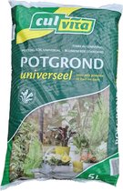 Culvita Universele Potgrond 5 l inclusief 2 maanden plantenvoeding - Universele potgrond voor kamerplanten en buitenplanten - potgrond universeel 5 liter