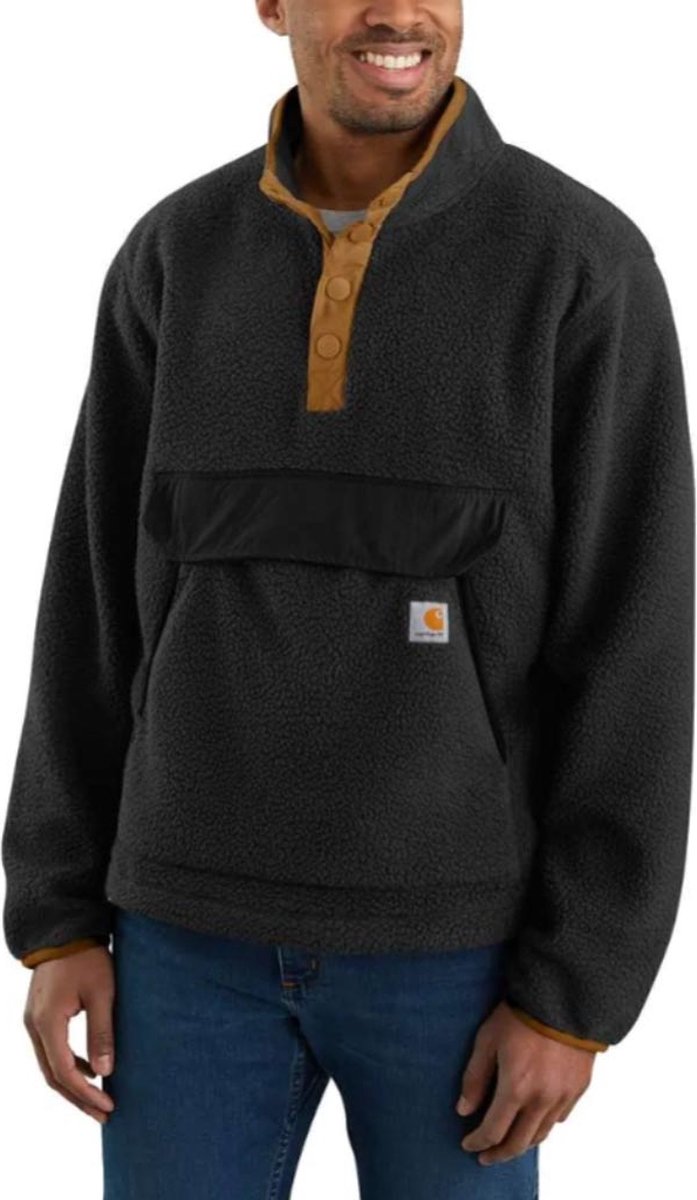 Carhartt Relaxed Fit Fleece Pullover Heren Zwart