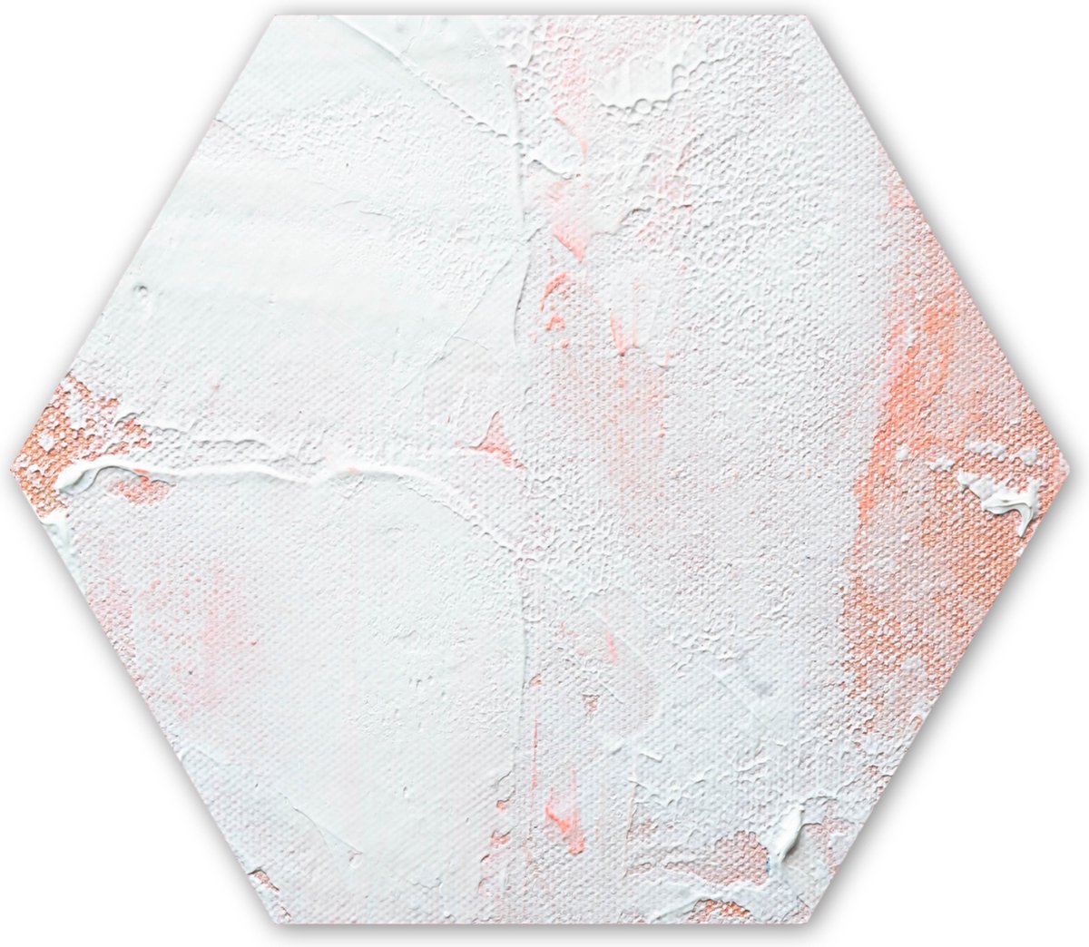 Hexagon wanddecoratie - Kunststof Wanddecoratie - Hexagon Schilderij - Verf - Abstract - Design - 75x65 cm