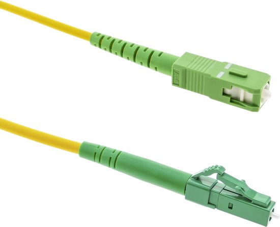 Glasvezel kabel - SC-APC - LC-UPC - Kabeltype: Simplex - 9/125µm