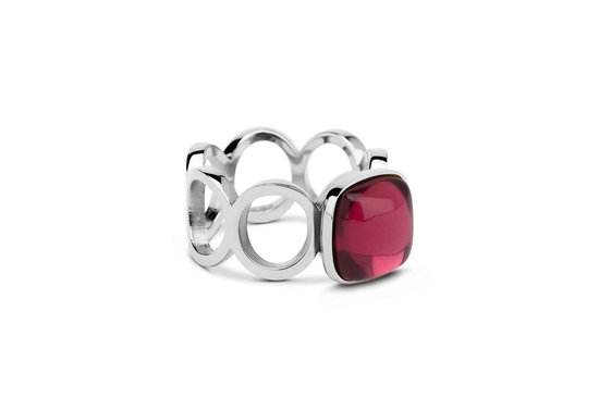 Melano Vivid Very Berry Ring Set - Zilverkleurig - Dames - Maat 58