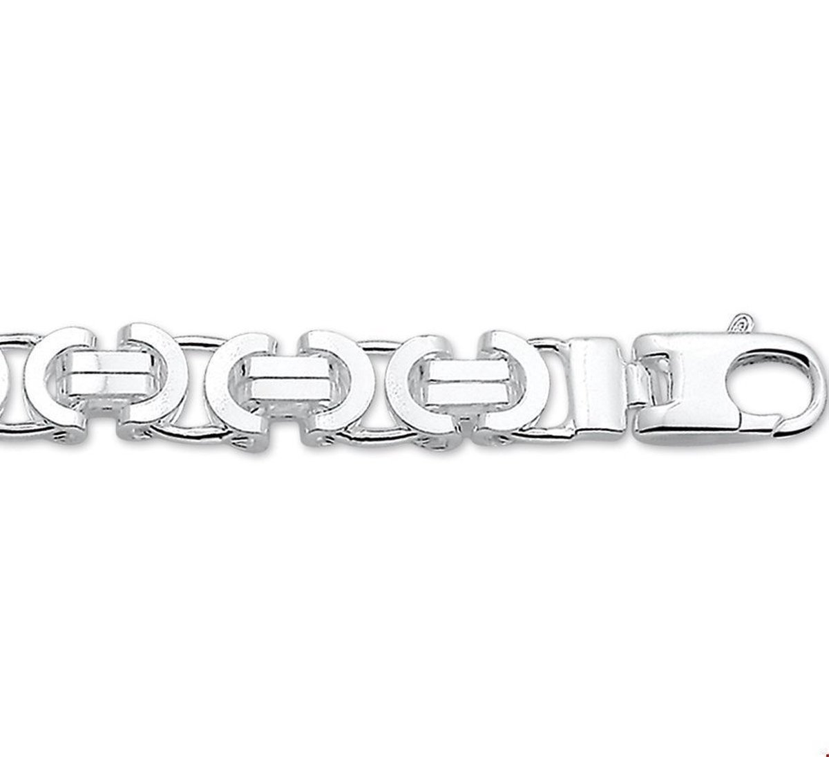 Zilveren Collier konings plat 8 1013290 70 cm