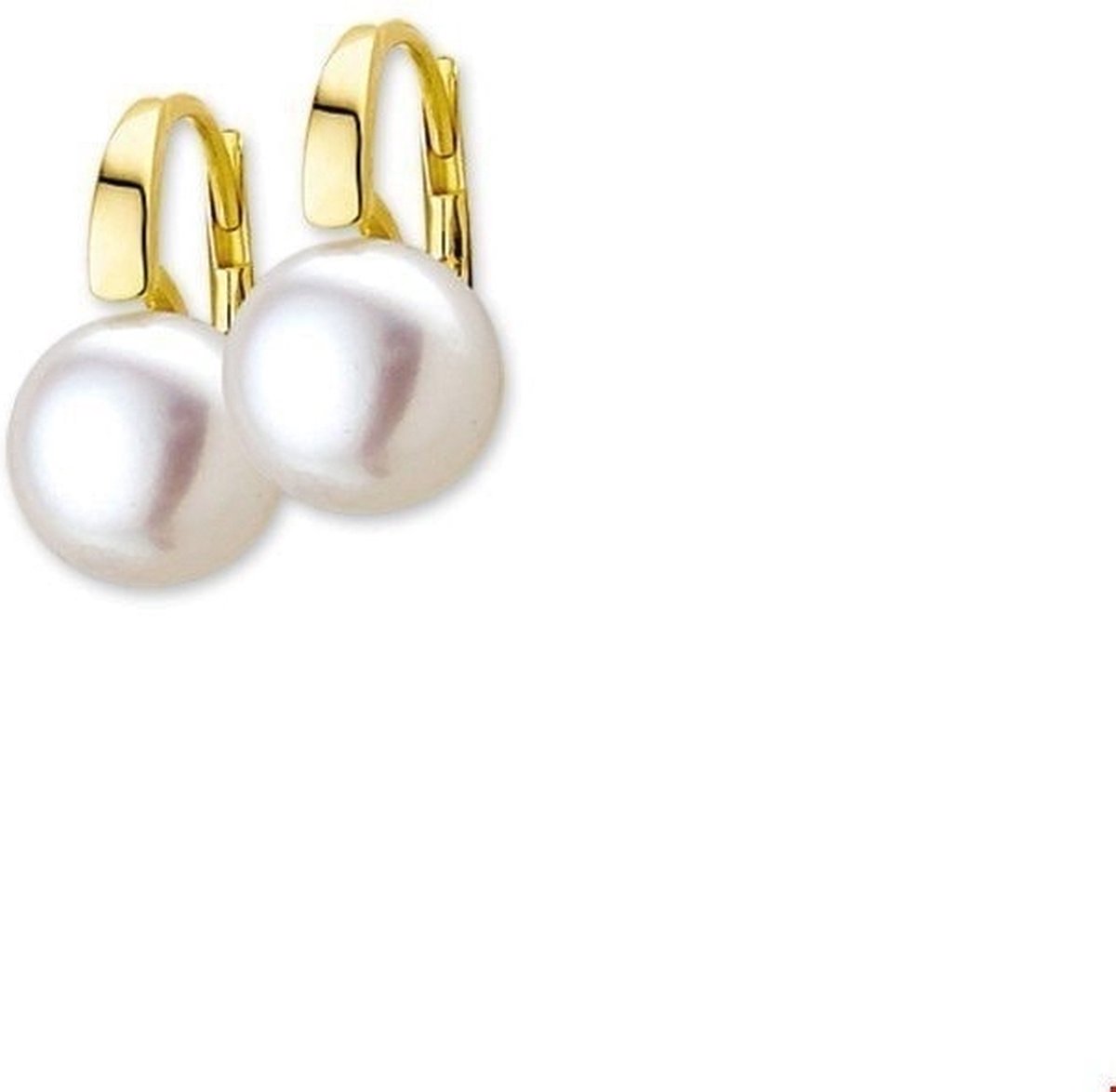 Geelgouden Oorhangers parel brisur haak 4013675