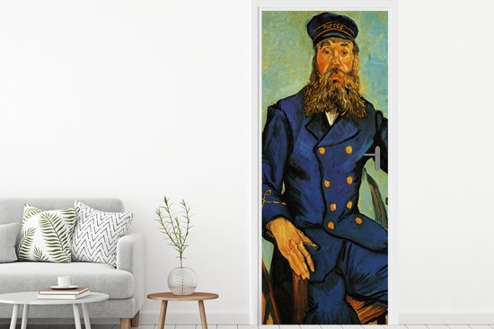 Deursticker Portret van Joseph Roulin - Vincent van Gogh - 90x235 cm - Deurposter
