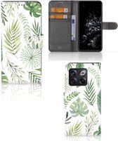 Wallet Book Case OnePlus 10T Smartphone Hoesje Leaves