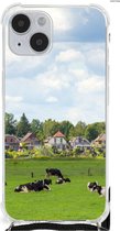 Shockproof Case Geschikt voor iPhone 14 Plus Telefoon Hoesje met doorzichtige rand Hollandse Koeien