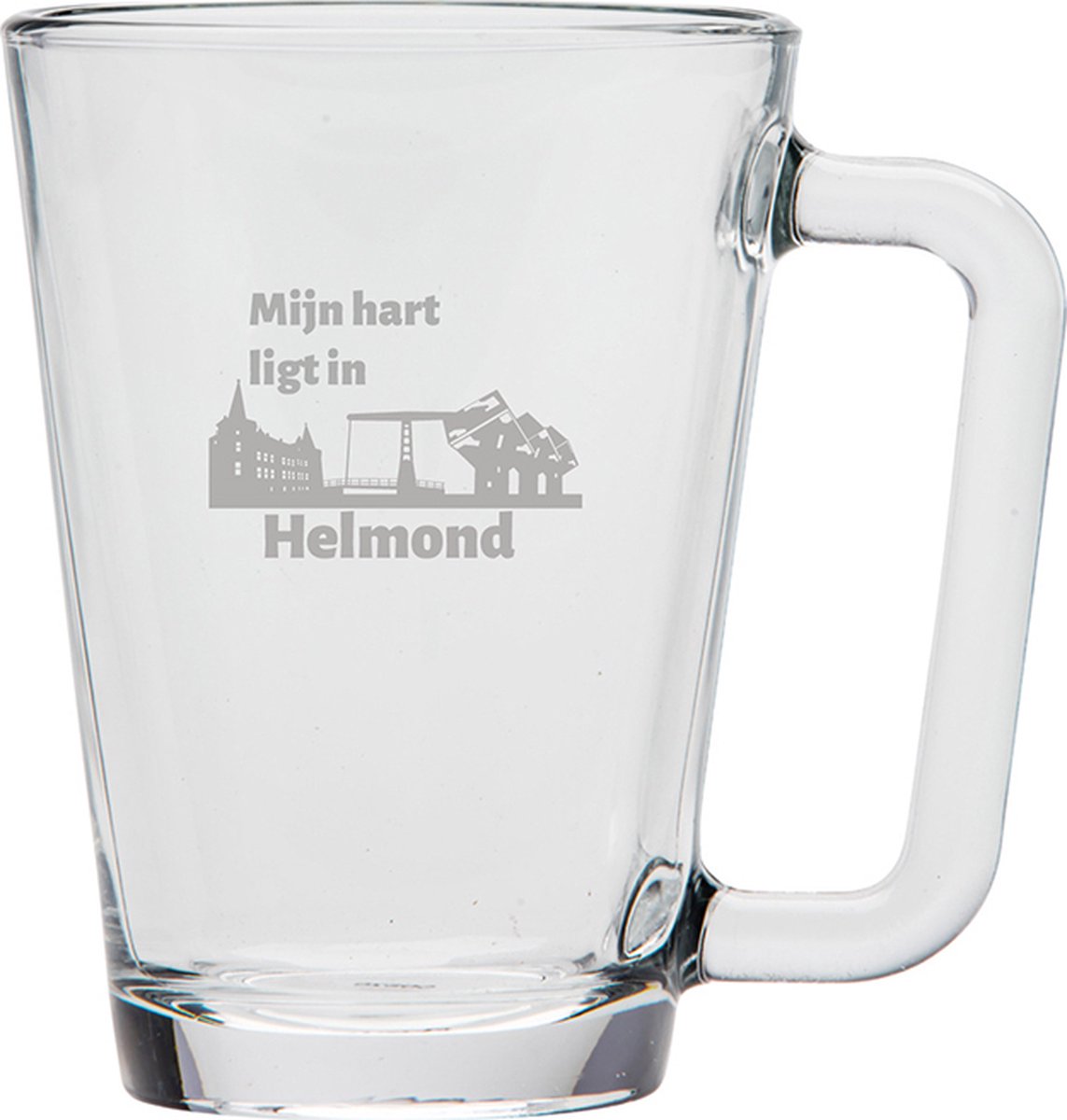 Gegraveerde theeglas 26cl Helmond