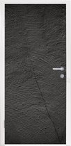 Deursticker Beton print - Industrieel - Zwart - 80x205 cm - Deurposter