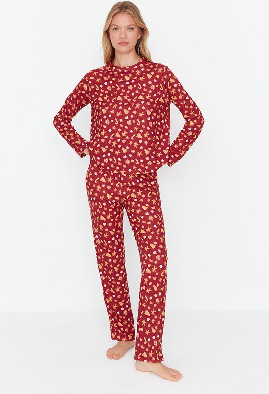 Trendyol Ensemble De Pyjama En Tricot Uni Pour Femme Pijama, Vert