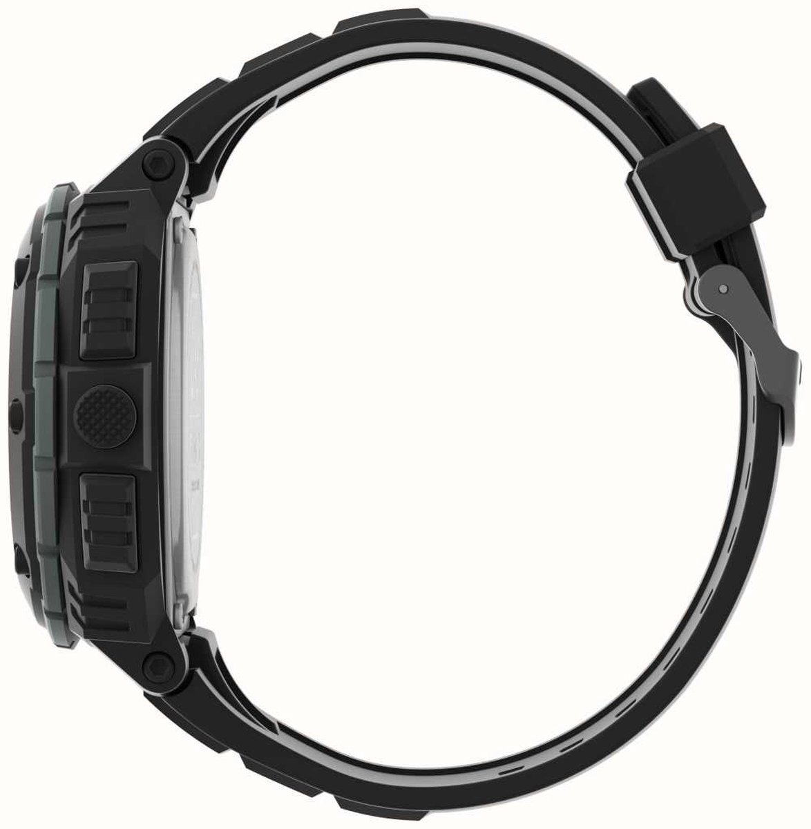 Timex Orologio Sportivo TW4B27200: Maschile, Elegante Con Cassa In Resina, Cinturino In Tessuto E Quadrante Nero. Impermeabile 200m Con Luce INDIGLO.