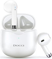 Docci® Draadloze Oordopjes - Bluetooth Earpods - Draadloze Oortjes - Koptelefoon voor IOS & Android - Witte Draadloze Oordopjes