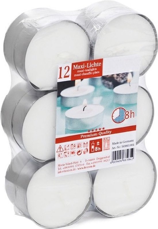 Horeca Theelichtjes - 200 Stuks Witte Theelichtjes, Brandt 8 Uur, Geurneutraal