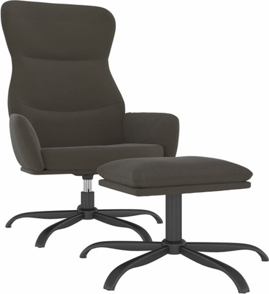 HOMCOM verstelbare fauteuil met voetenbankje, hoge rugleuning, houten