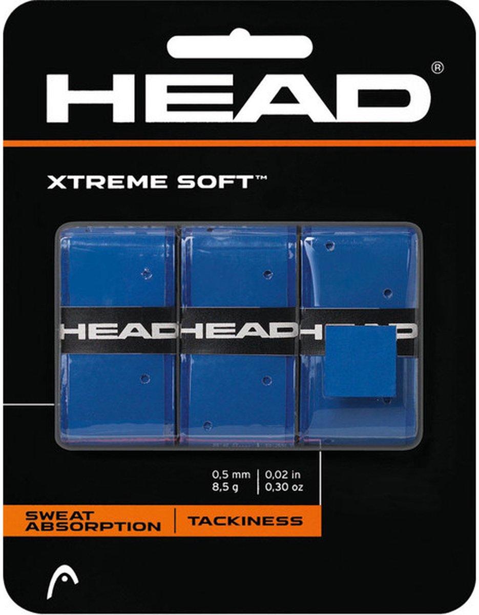 Head Xtreme Soft 3 Pack Tennis Padel Overgrip Blauw