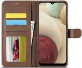 LC.IMEEKE Hoesje Portemonnee Book Case Bruin Geschikt voor Samsung Galaxy M33