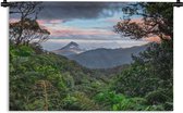 Wandkleed - Wanddoek - Jungle - Berg - Costa Rica - Jongetjes - Meiden - Kinderen - 180x120 cm - Wandtapijt