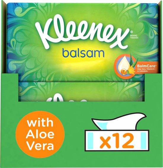 Kleenex Zakdoeken Balsem 1 Pak Van 64 Zakdoeken 4 Kleenex Zakdoeken Met Balsem – 64 Zakdoeken Extra Zacht Met Aloë Vera Zachte Zakdoeken Met Aloë Vera 64 Stuks