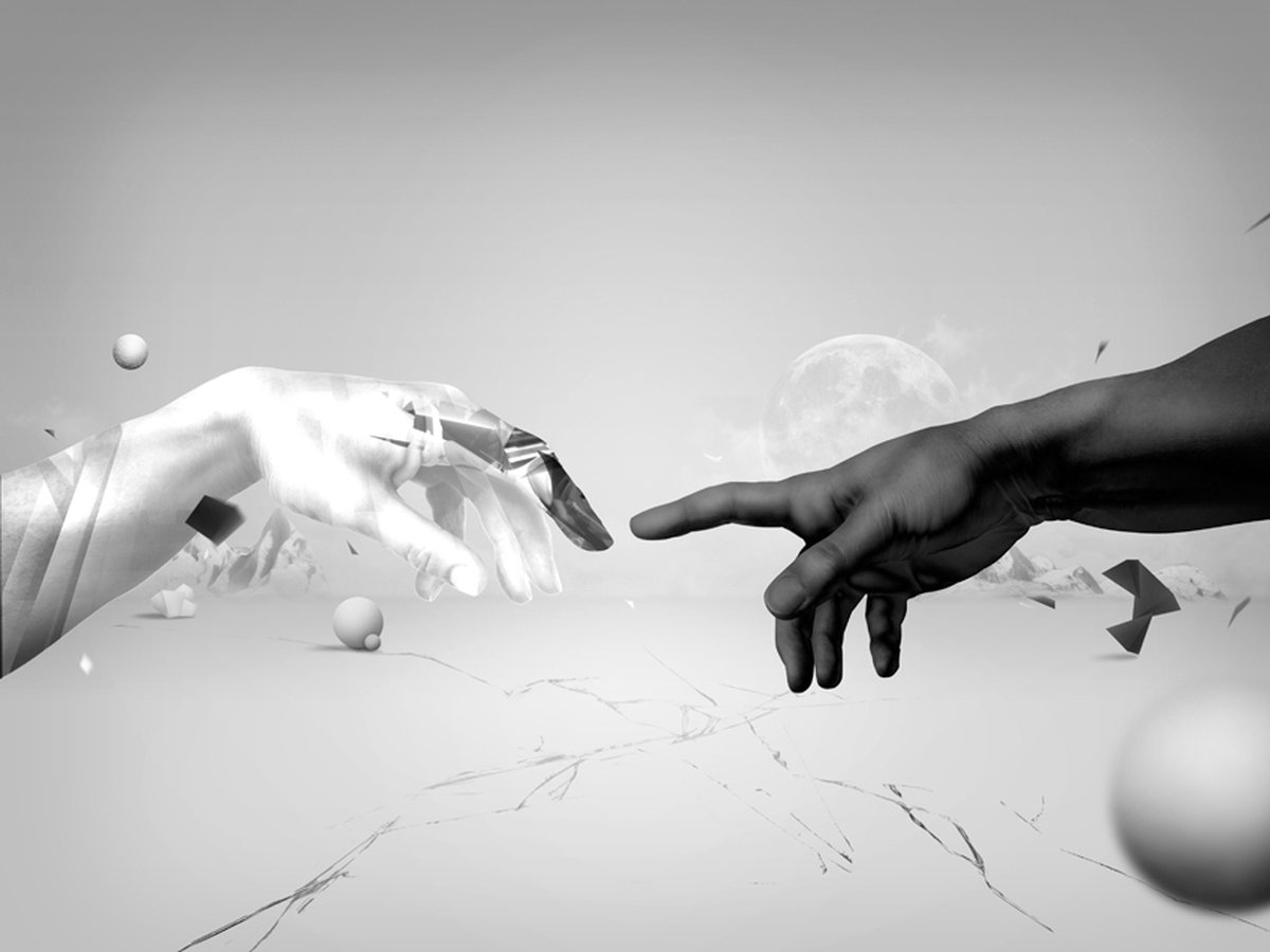 Fotobehang - Intergalactic touch.