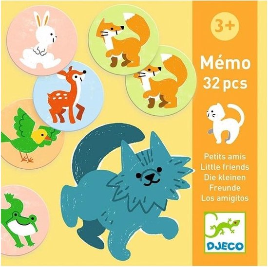 Afbeelding van het spel Djeco Memory spel Kleine Dierenvrienden - 32-delig
