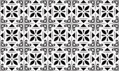 Ulticool Decoratie Sticker Tegels - Bloem Zwart Wit - 15x15 cm - 15 stuks Zelfklevende Plakfolie Tegelstickers - Achterwand voor de Muur Badkamer - Keukenwand Keuken - Plaktegels Zelfklevend - Sticktiles