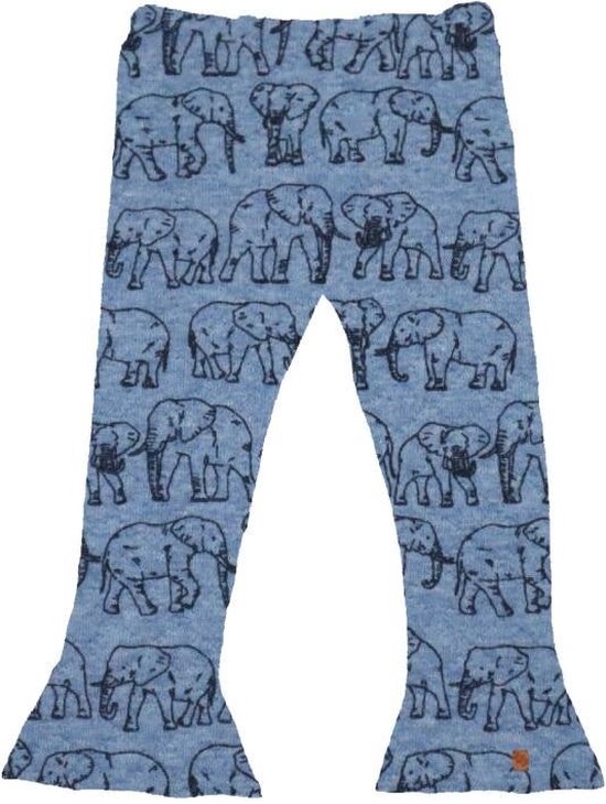 Pantalon flare bleu éléphant