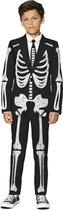 Suitmeister Skelet Kostuum - Jongens Skeleton Outfit - Zwart - Carnaval - Maat S