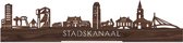 Standing Skyline Stadskanaal Notenhout - 40 cm - Woon decoratie om neer te zetten en om op te hangen - Meer steden beschikbaar - Cadeau voor hem - Cadeau voor haar - Jubileum - Verjaardag - Housewarming - Aandenken aan stad - WoodWideCities