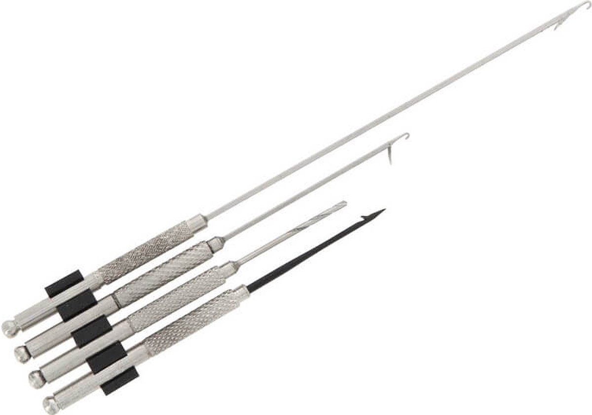 NGT 4-delige Baiting tool Set - Boilienaald - XXL Boilienaald - Boilieboor -Extra Strong Boilienaald