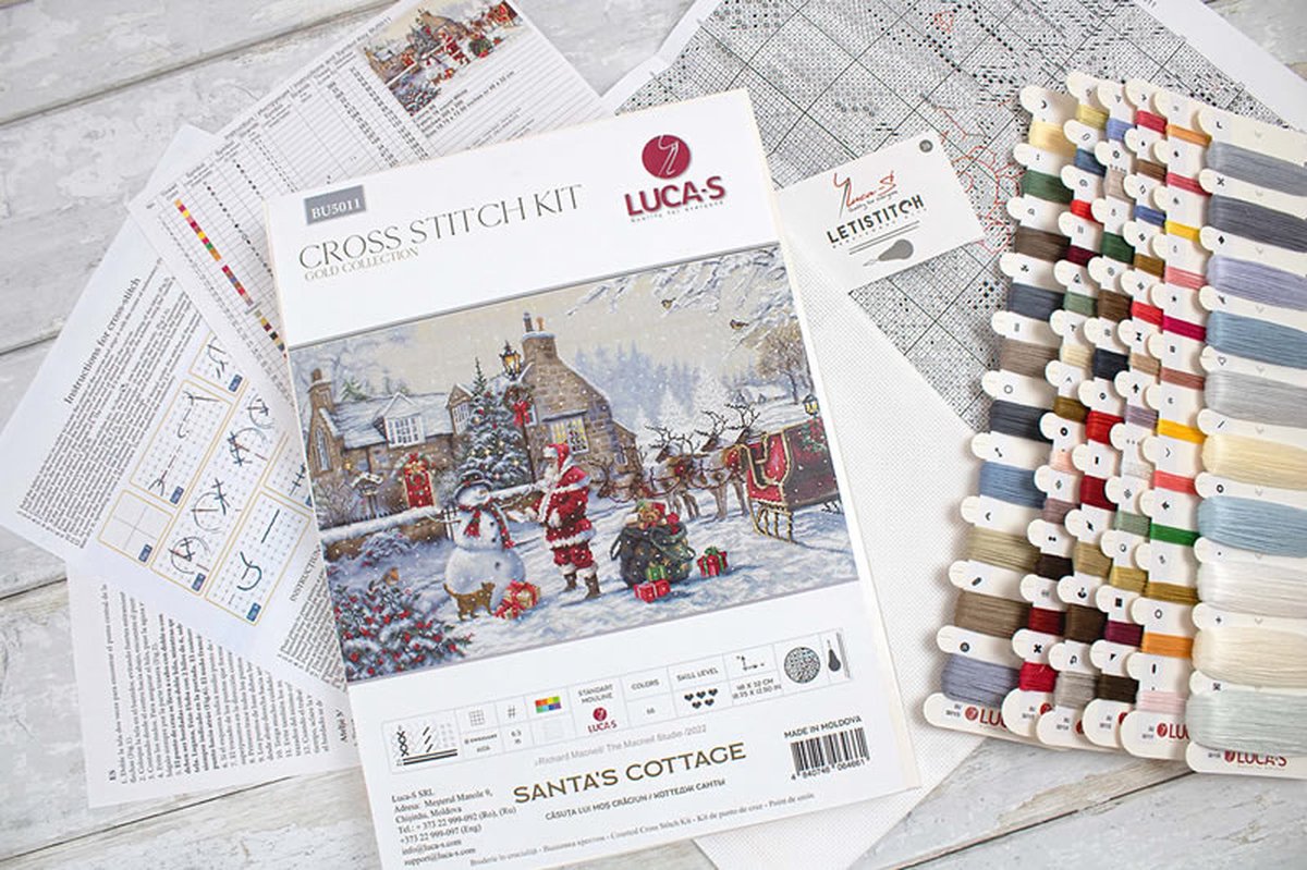 Luca-S Santa's Cottage borduren (pakket) BU5011