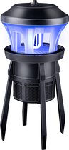 Grundig Elektrische Muggenlamp 9W - Vliegenvanger voor Buiten - UV-BLB-Lamp - Krachtige Ventilator - Bereik tot 100M2 - Milieuvriendelijk en Geruisloos - IPX4 Gecertificeerd - Zwart
