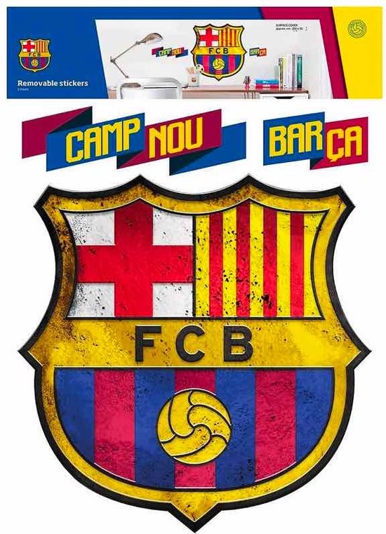 Gezicht omhoog melodie Email FC Barcelona Muurstickers Logo - 22 stuks - Vinyl | bol.com