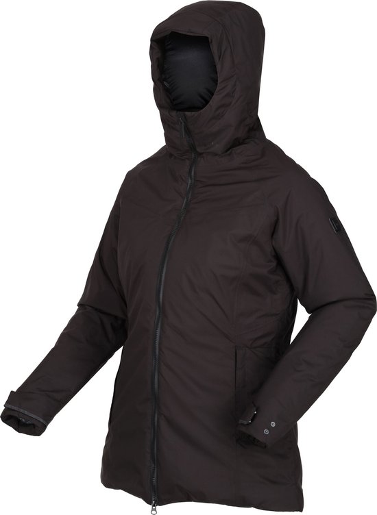 Regenjas met capuchon dames: wandeljas dames waterdicht ademend capuchonjack warm gevoerd regenparka met zakken effen slim fit outdoorjas windjack overgangsjas, marineblauw, L