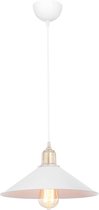 Hanglamp Hinckley E27 wit bronskleurig antiek