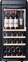 Vinata Retro Wijnklimaatkast Vrijstaand - Wijnkoelkast 42 flessen - 92 x 43.4 x 61.5 cm - Glazen deur