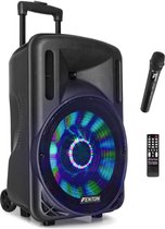 Party speaker Bluetooth - Fenton FT12LED - 700 Watt - karaoke set volwassenen - partybox speaker op accu